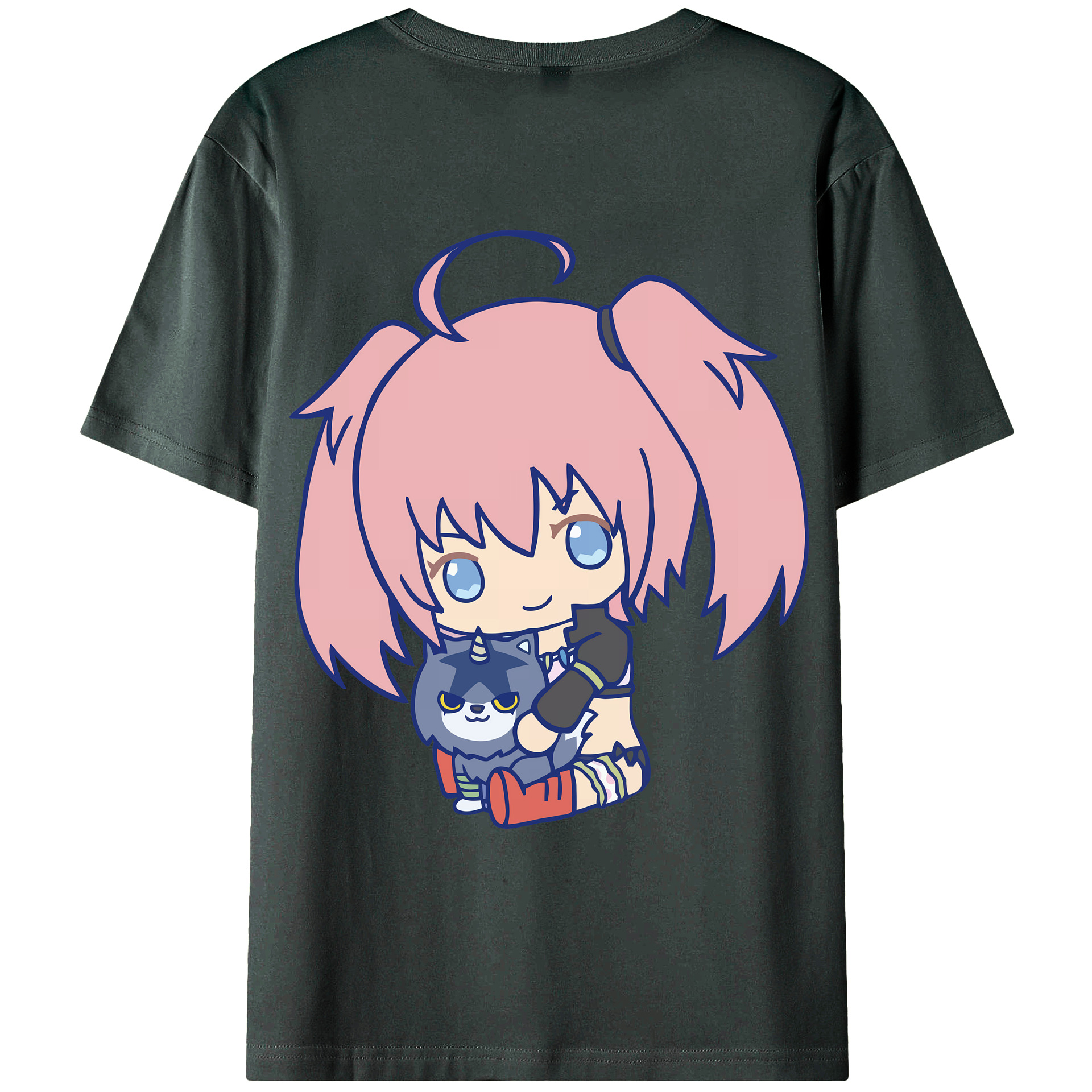 （画像用） 転スラ Regarding Reincarnated to Slime 綿100％ メンズ半袖Tシャツ（バックプリント） 通気性